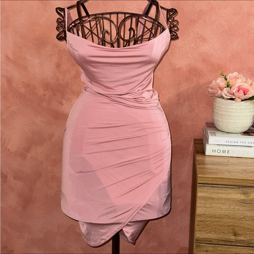 Forever 21 Pink Draped Mini Dress
